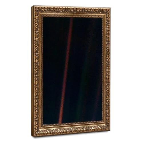 Toile NASA Voyager 1 Earth bleu pâle pois cadre décoration murale 40,6 x 61 cm