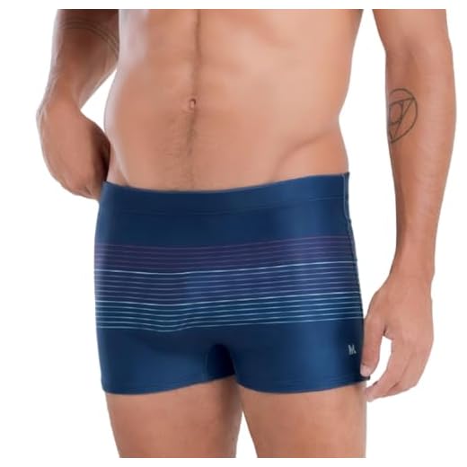 MASH Sunga Boxer Praia Piscina Dryfast Colorida Masculina, Azul Marinho, XGG