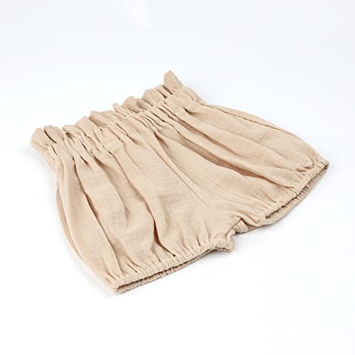 Hoolchean Baby Girls Infant Toddler Cotton Gauze Bloomer Shorts (Khaki, L: 1-2T) #TOP1