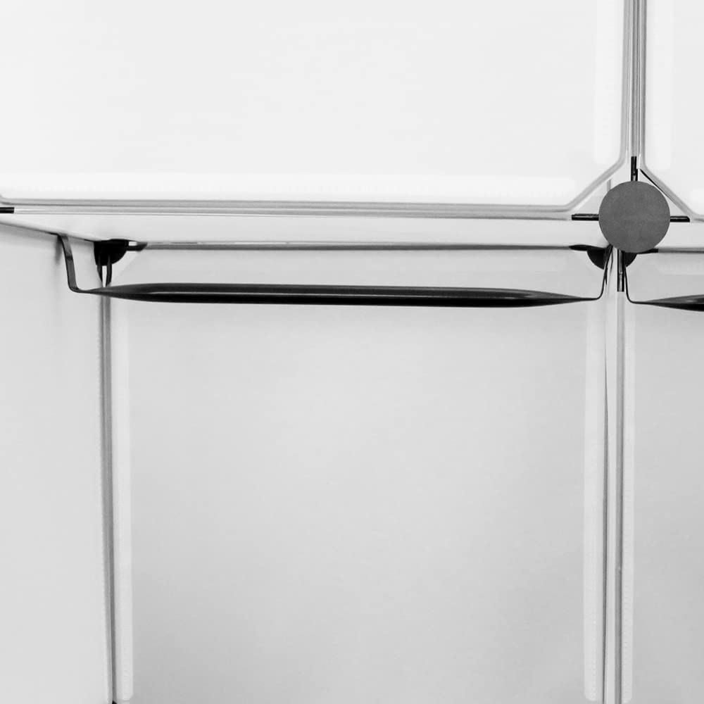 Sonnewelt Regalsystem Kleiderschrank Kunststoff, Regalsystem Würfel mit 20 Würfeln, Vielseitiger Steckschrank aus PP, Weiß Würfelschrank mit Türen für Kleidung, Spielzeug, Schuhe