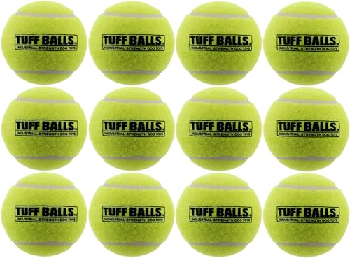 PetSport Giant Tuff Ball - Giant Tennis Balls for Dogs, Great for Boredom & Aggressive Chewers, Toy for Large Dogs, Certified Non-Toxic, Wonâ€™t Wear Down Teeth - 4