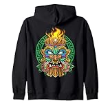 Hawaiian Polynesian Tiki Mask Fire Totem Tees
