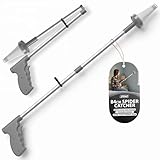 ZENO Spider Catcher 84CM | Spider Catcher with Long Handle | Humane Bug Catcher Tool for Safe Spider & Insect Removal at Home | Easy One Hand Trigger Grip, Soft Anti Crush Bristles (Grey)