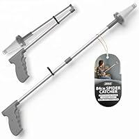 ZENO Spider Catcher 84CM | Spider Catcher with Long Handle | Humane Bug Catcher Tool for Safe Spider & Insect Removal at Home | Easy One Hand Trigger Grip, Soft Anti Crush Bristles (Grey)