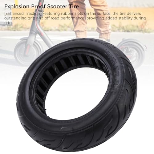 Pneu de Scooter Elétrico, Pneus Sólidos de Borracha 10X2.7-6.5 para Scooter Elétrico, Pneu Sem Câmar