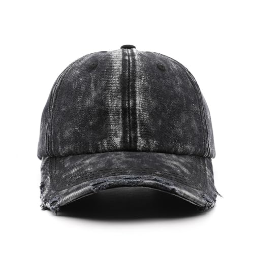 Image of Classic Washed Distressed Vintage Baseball Cap Unconstructed Soft Cotton Denim Dad Hat for Men Women