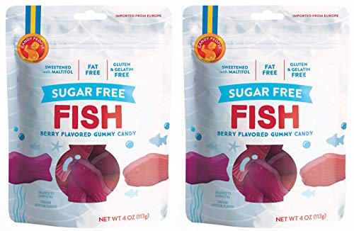 Candy People Sugar-free Fish Swedish Gummy Candy 4 Ounce Gluten-free Gelatin-free And Fat-free Pack Of 2 Grocery Gourmet Food - Amazoncom