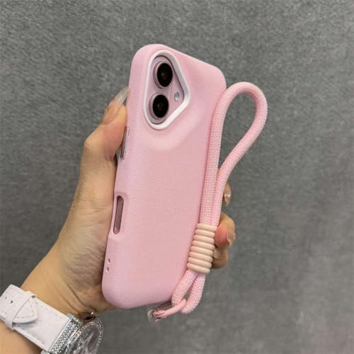 Coque silicone iPhone 16 Pro avec cordon pour garder les mains libres en balade