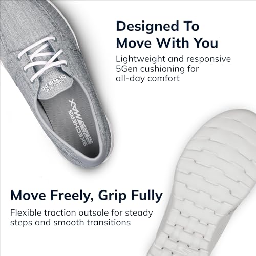 Skechers Performance Women's Go Walk Lite-15433 Boat Shoe,gray,8 M US