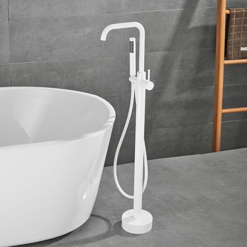 Robinet télescopique mitigeur de bain-douche noir sur pied