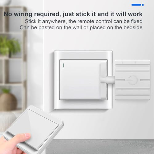Interruptor de pared con botón inteligente inalámbrico y accesorio duradero 3