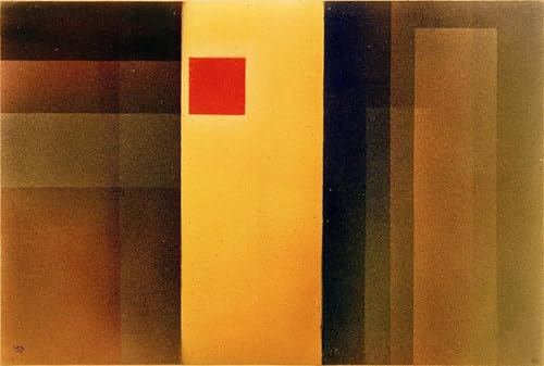 Tableau Kandinsky Place Rouge impression sur toile 60x90cm pour décoration chambre