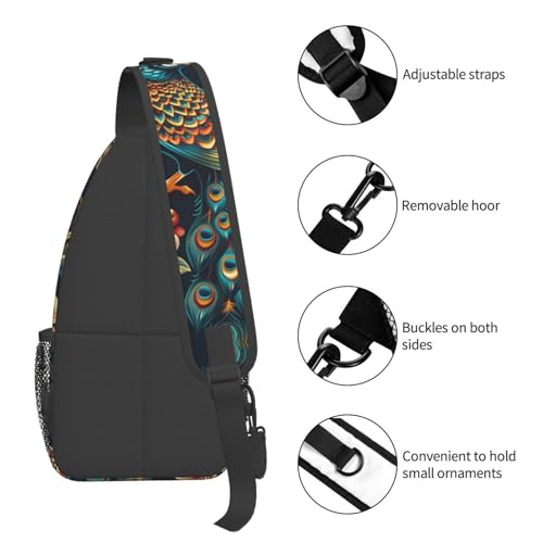 Morrales deportivos unisex con diseño Art Peacock miniatura 5