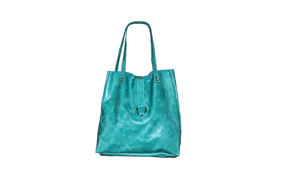 Genérico Bolso De Hombro de piel Verde Agua