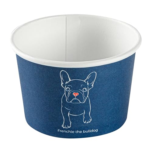 Image of Restaurantware Coppetta 4-Ounce Dessert Cups, 200 Disposable Ice Cream Cups - Lids Sold Separately, Heavy-Duty, Frenchie Paper Frozen Yogurt Bowls, For Hot And Cold Foods