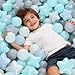 GOGOSO Ball Pit Balls for Toddlers Kids Plastic Balls for Ball-Pit Playpen Pool Baby Pastel BPA-Free Non Toxic Pastel Crush Proof Fun Shaped Star Bal Blue White Clear 100pcs