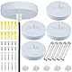 Svitzoot Baldachin Metall Weiß 100 X 18mm Baldachin Lampe Deckenleuchte Anschluss Metall Anschlussdose Baldachin Rosette für Lampen Geeignet [Energieklasse G]