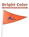 BLUEWING Swordfish Buoy Daytime Deep Drop 1pc Float Flag with Long Line Clip for Tuna/Shark/Fishing Orange 7 * 15inch