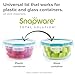 Snapware Glass Total Solutions (12-Pack) Food Storage Containers Set, (1, 2 & 4 Cup), Airtight & Leakproof Plastic Locking BPA-Free Lids, Freezer Dishwasher Microwave Safe