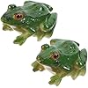 Frog Statue Ornaments - Resin Frogs Micro Landscape Craft Animal Sculpture 2pcs for Garden Yard Patio Fairy Garden Accessories Decor
