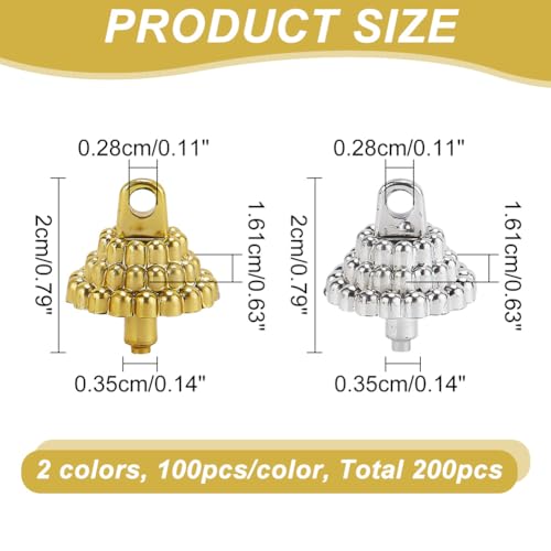 arricraft 200 Pcs 2 Colors Christmas Hangers Caps - Image 2