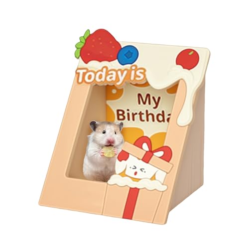 Midieobe ハムスターハウス | 木製ハリネズミ遊びケージ | 写真立て風ペットハウス 運動不足解消 小動物用採食おもちゃ ハリネズミ ハムスター エンターテインメント