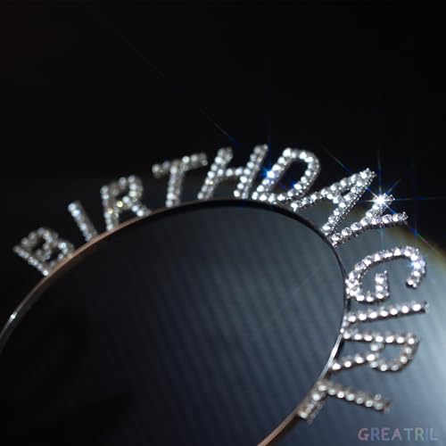 GREATRIL Couronne et Écharpe d'Anniversaire Argentée – vue 4