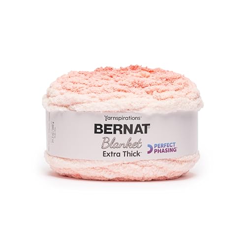 Image of Bernat Blanket Extra Thick Perfect Phasing Chunky Yarn, Coral