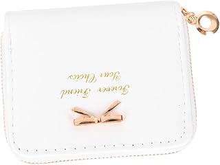 Mini Carteira Para Mulheres Bolsas Femininas Bolsas Femininas Bolsa Arco Carteira Zip Carteira Branca All-Match Carteira De Dinheiro Carteira Feminina Pu Carteira Feminina