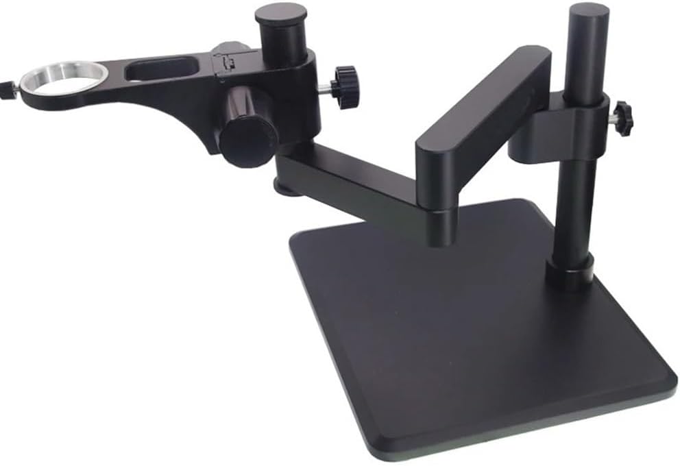 Microscope Accessories Kit 10A 50mm Focus Holder Articulating Arm Pillar Clamp for Industry Microscope Camera Base Stand Lens LED Ring Light for SMD Repari Microscope Slides(Set 1)