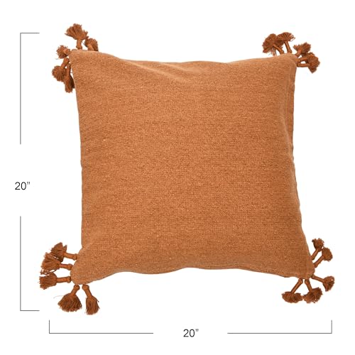 Housse de coussin 50 cm en toile rouille Creative Co-op pour canapé lit - 3