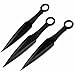 Ace Martial Arts Supply Ninja Stealth Black Throwing Knives with Nylon Case (KUNAI) (3 pieces)