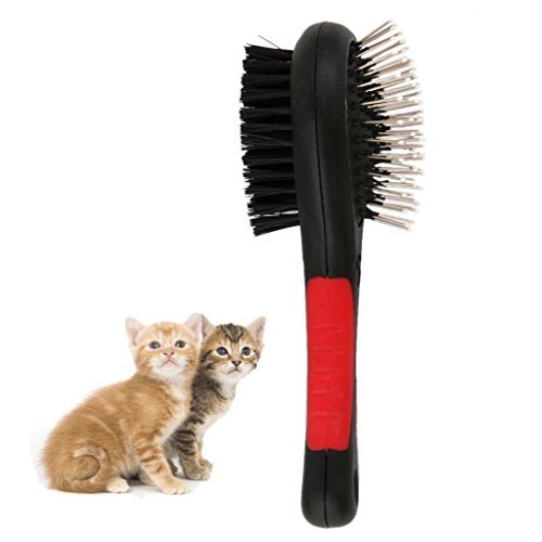 Wicemoon 1 brosse à poils de chien et chat - Brosse de massage double face avec poignée en caoutchouc souple Cover