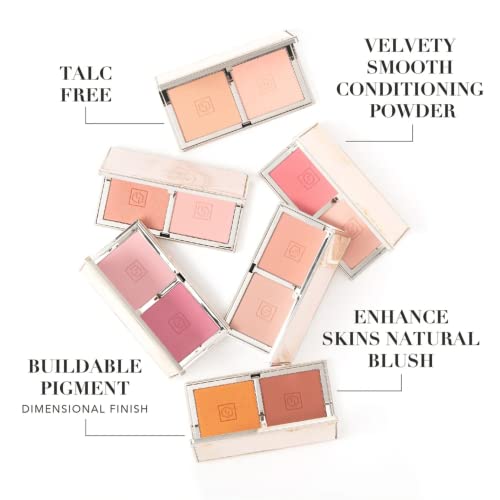 Jouer Blush Bouquet Duo 2 Shade Blush Palette High Pigment Powder Natural Flush Beauty Cosmetics Vitamin E Talc-Free Paraben, Gluten & Cruelty Free #TOP3