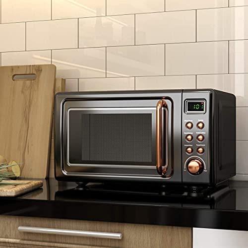 Moccha-Compact-Retro-Microwave-Oven-07Cuft-700-Watt-Countertop-Microwave-Ovens-w5-Micro-Power-Delayed-Start-Function-LED-Display-Child-Lock-Black