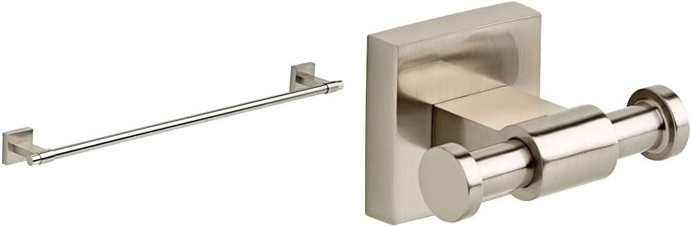 Franklin Brass Maxted 24" Towel Bar + Wall Mounted Multi-Purpose Hook (Satin Nickel)