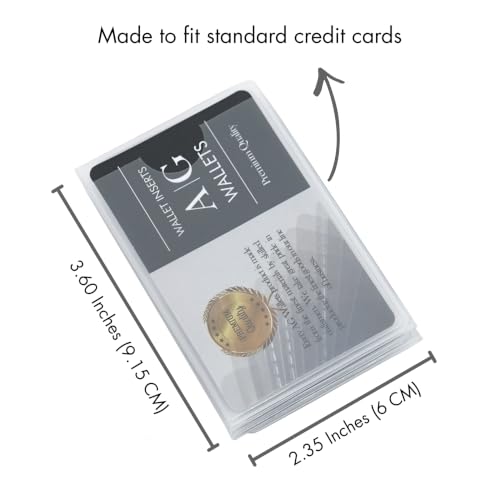 Image of AG Wallets Set of 2 Premium Clear Wallet Inserts - Durable Vinyl Card & Photo Holders, Multiple Styles for Bifold, Trifold & Checkbook Wallets (Accordion)