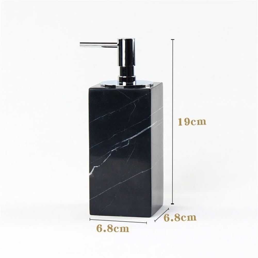 Dispenser Sapone Dispenser di sapone in marmo squisito, semplice, leggero, di lusso, con erogatore a pressione, bottiglia for bagno, bottiglia for lozione da bagno Dosatore Sapone Liquido(Bianco)
