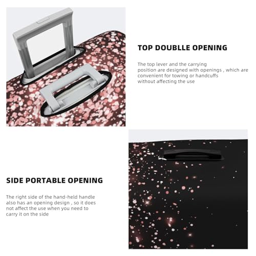 Rose Gold Glitter1 For Travel Luggage Cover Suitcase Protector Fits 18-32 Inch Travel Luggage Protector Elastic Luggage Anti-Scratch Suitcase Cover3