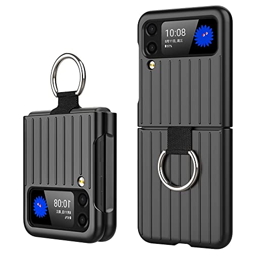 Coque Samsung Z Flip 3 anti-rayures dotée d'un anneau de maintien ergonomique