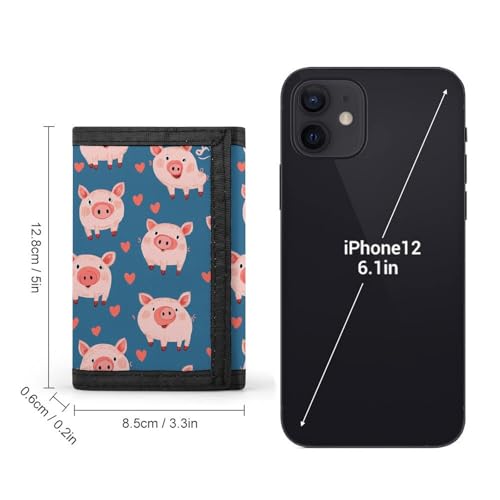 Cute Pigs Pattern Trifold Wallets Lightweight RFID Blocking Wallet Credit Card Holder Custom Gifts for Men Women2