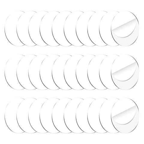 GOONAVI Clear Acrylic Circles Blanks, 30 Pieces Clear Acrylic Circles Blanks Acrylic Round Disc, Clear Plastic Acrylic Circle for Art Painting DIY Craft and Ornament (3 Inch) Cover