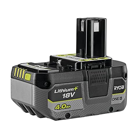 Ryobi Akumulator Litowo-Jonowy, Rb1840X, Pojemność 4.0 Ah, Wskaźnik Poziomu Naładowania, Ochrona przed Przegrzaniem oraz Przeciążeniem, Kompatybilny ze Wszystkimi Elektronarzędziami Ryobi linii 18 V
