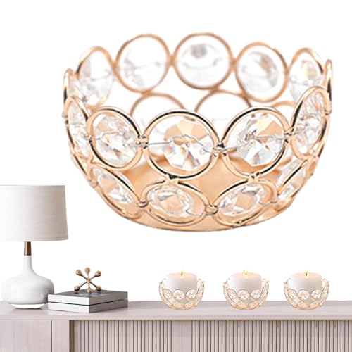 Holdes - Candelabros para Centro de Mesa, candelabro Decorativo para Vela de Calentador de Plato, candelabro Cuenco de para Vela de Calentador de Plato - Elegante candelabro para Sala de Estar