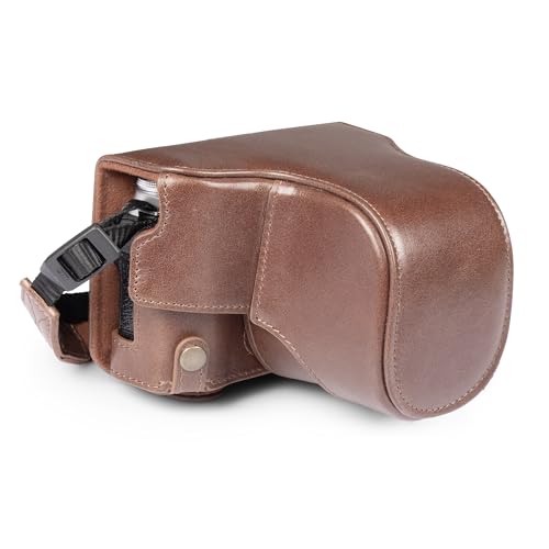 Étui en Cuir véritable MegaGear pour Fujifilm X-M5 : évitez les rayures sur votre boîtier