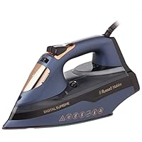 Russell Hobbs Digital Supreme Iron, RHC570, Steam Iron with 350ml Water Tank, Colour Control Technology, Navy and Champagne