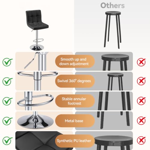 Image of OLIXIS Bar Stools Set of 2, 24 inch Counter Height Bar Chairs for Kitchen