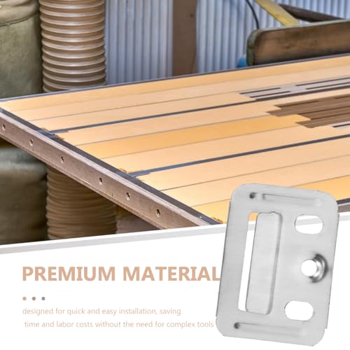 Image of Angoily 100Pcs Wall Buckle, Interlocking Panel Clips PVC Wood Wallboard | 1.69 inch Drywall Repair Bracket Secure Plate to Wall, Stainless Steel Hanger Clamp Fasteners Hardware