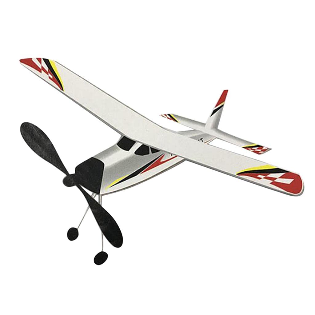 Rubber Band Elastic Powered Glider Airplane Toy Outdoor Flying Machine Kits