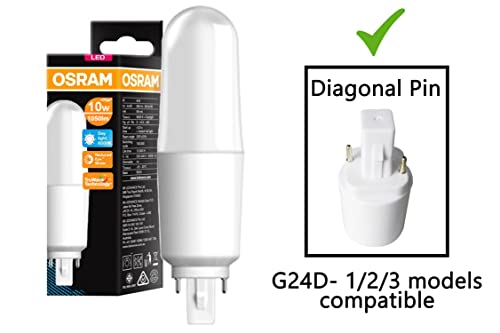 Image of LEDVANCE Osram 10 Watt G24d Led Value Stick PL Lamp Cross Pin 230V- Cool White 6500K- Pack of 10